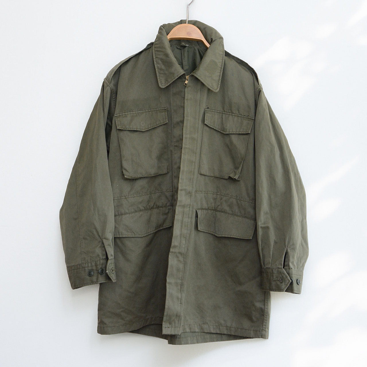 Vintage Japanese military jacket in olive drab