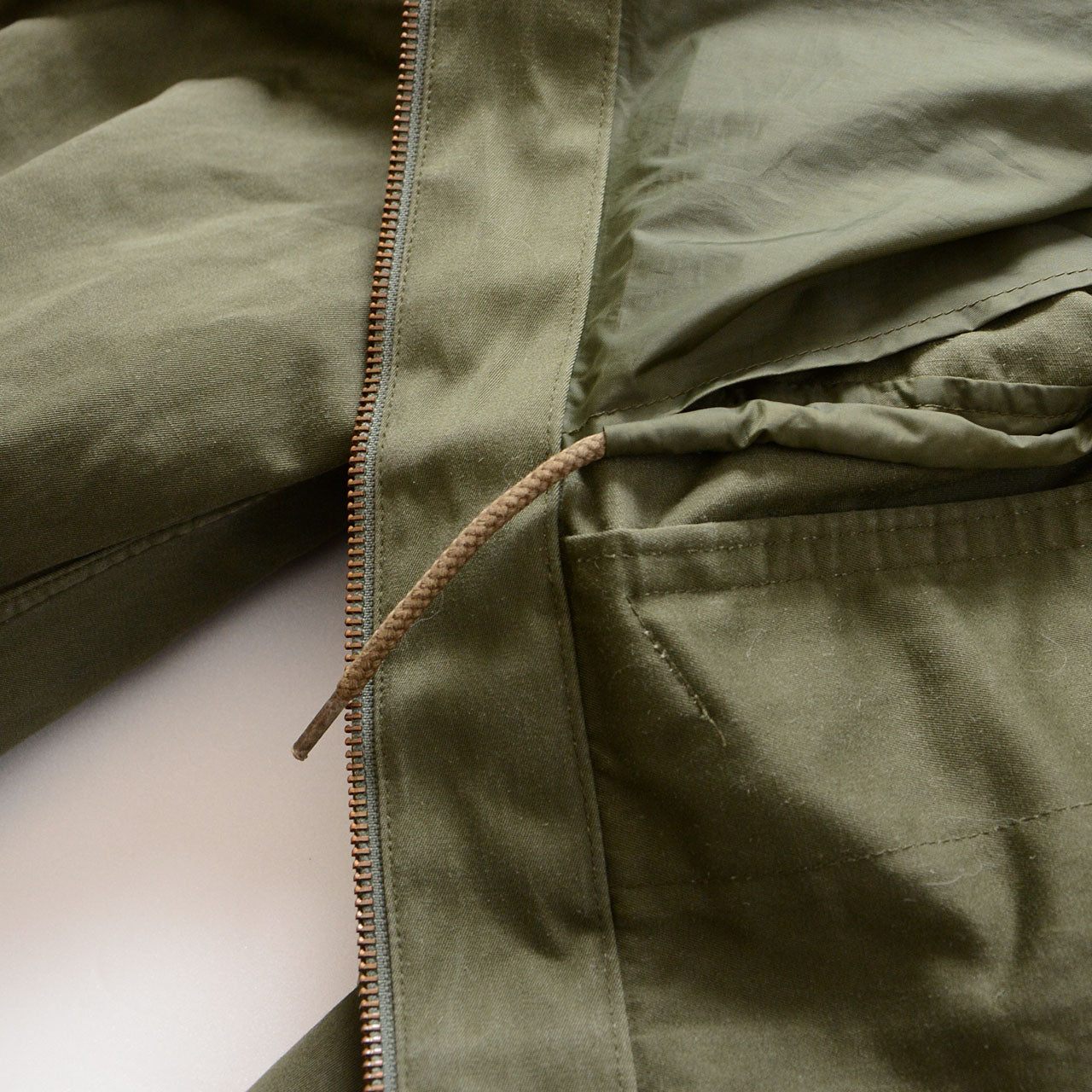 Lightweight outerwear with rugged military look