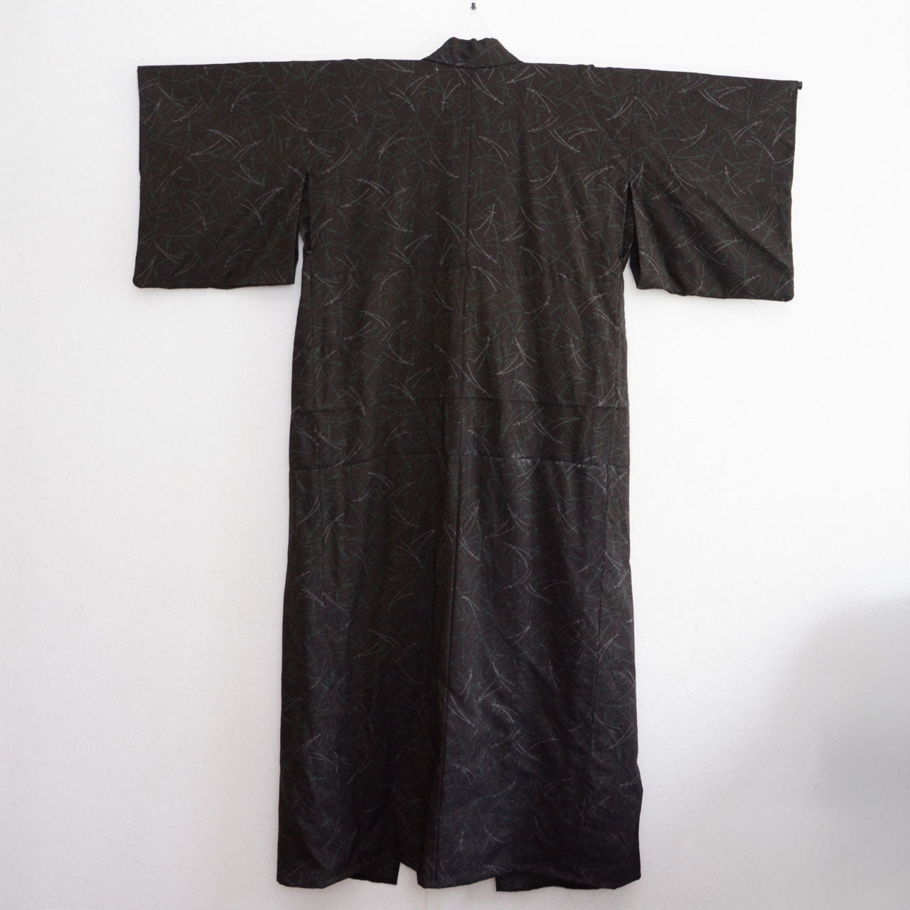 Long kimono made from wool, classic Japanese style
