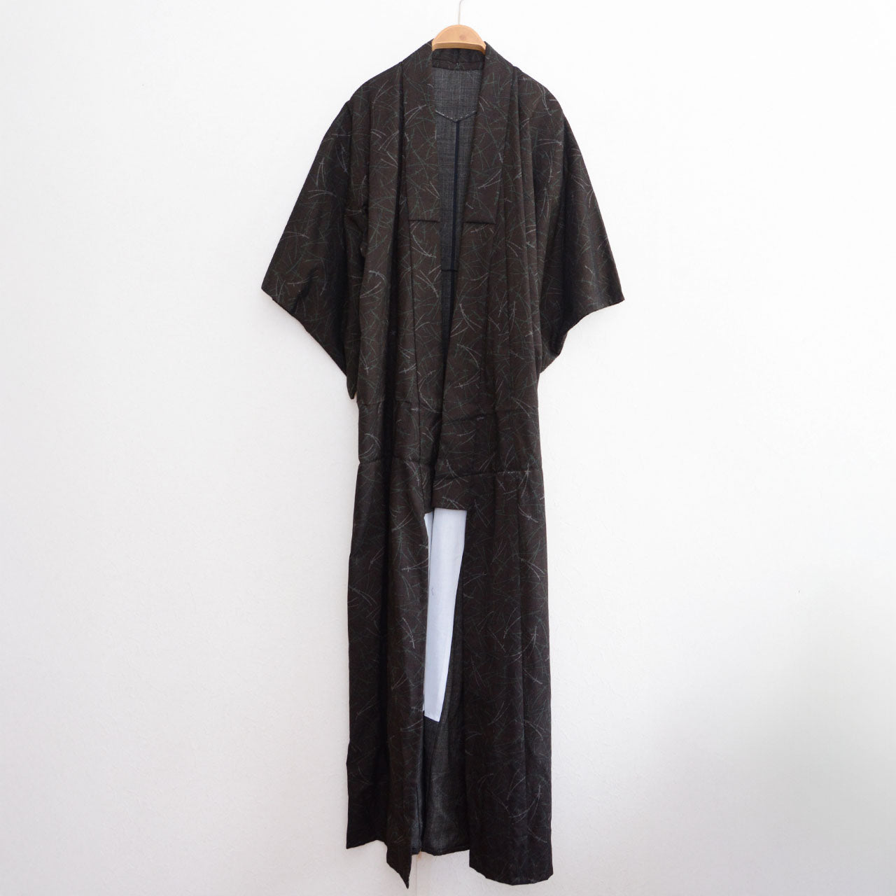 Wool long kimono for casual wear or costume styling
