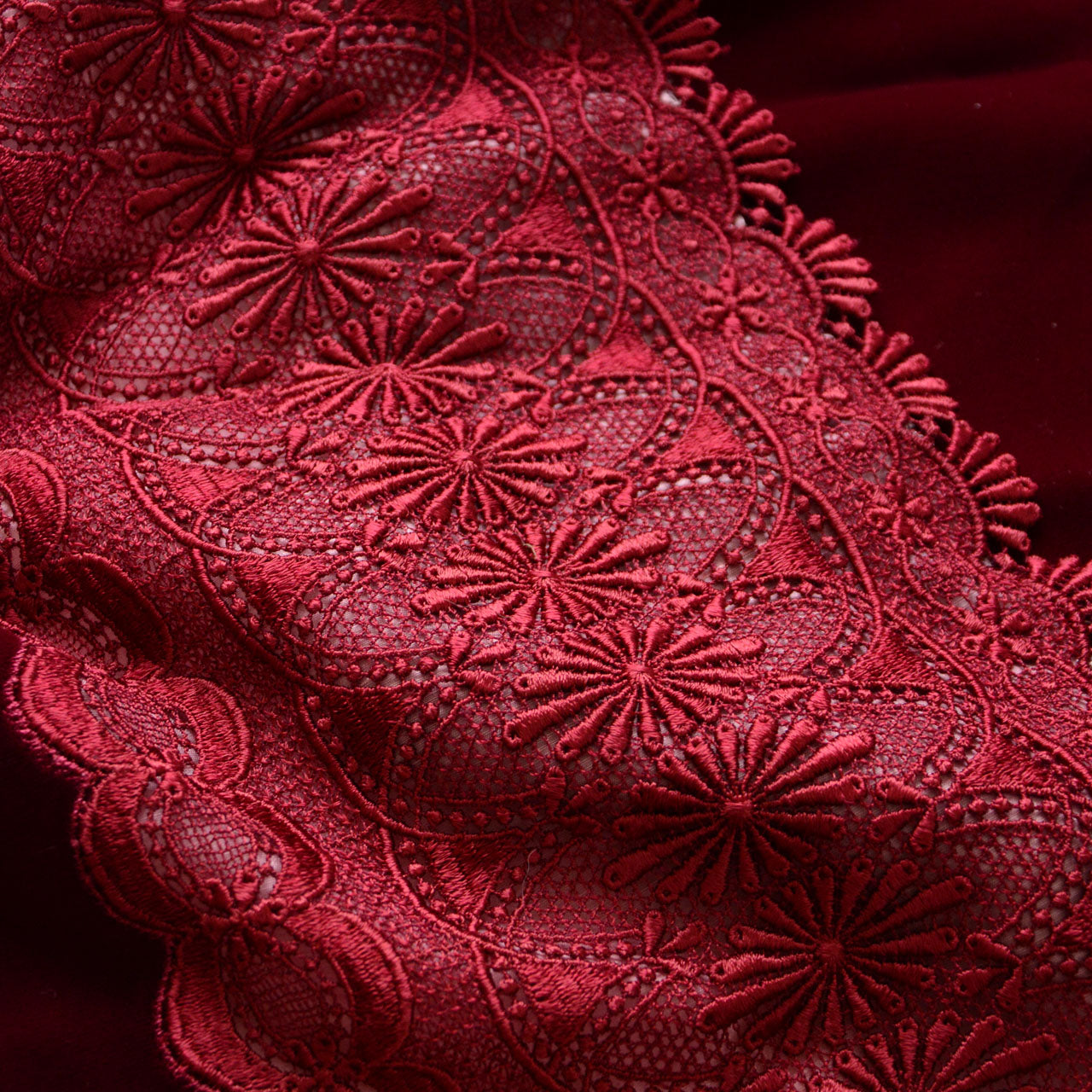 Retro burgundy velvet shawl for kimono or modern outfits