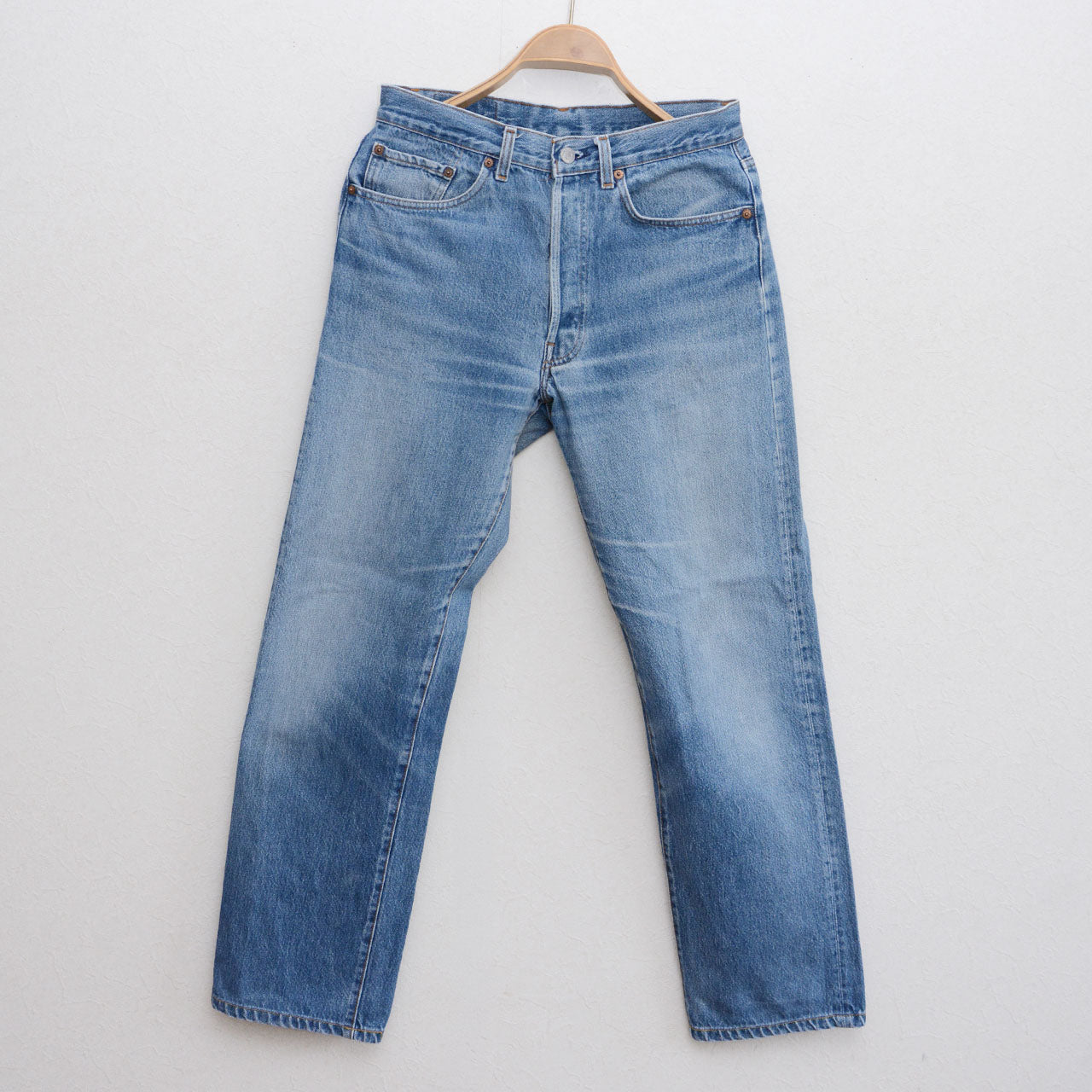Levi's 501 vintage denim jeans, indigo wash, 1980s, Valencia factory