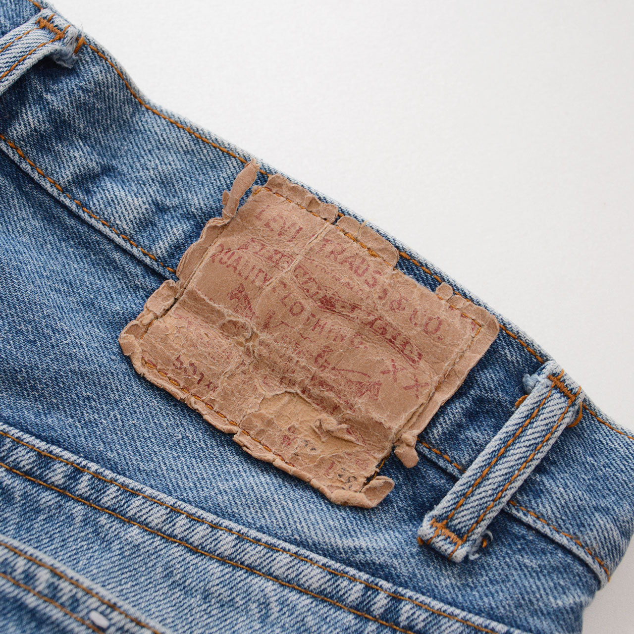 Vintage indigo denim jeans, Levi's 501, single stitch, 1980s American made