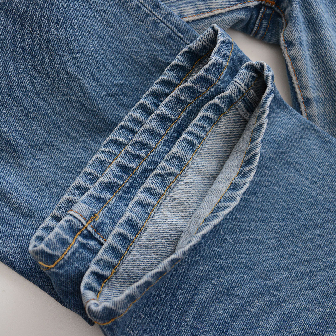 Vintage Levi's denim, 501 straight leg, indigo, USA made, 1980s