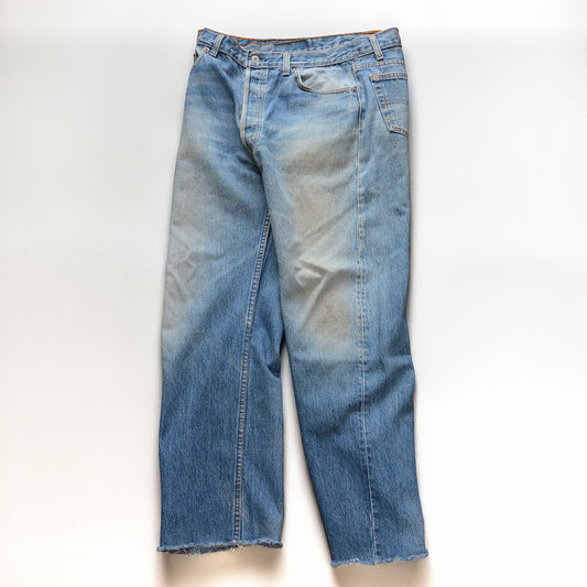 Levi's 501 vintage denim jeans, indigo wash, 1990s USA-made