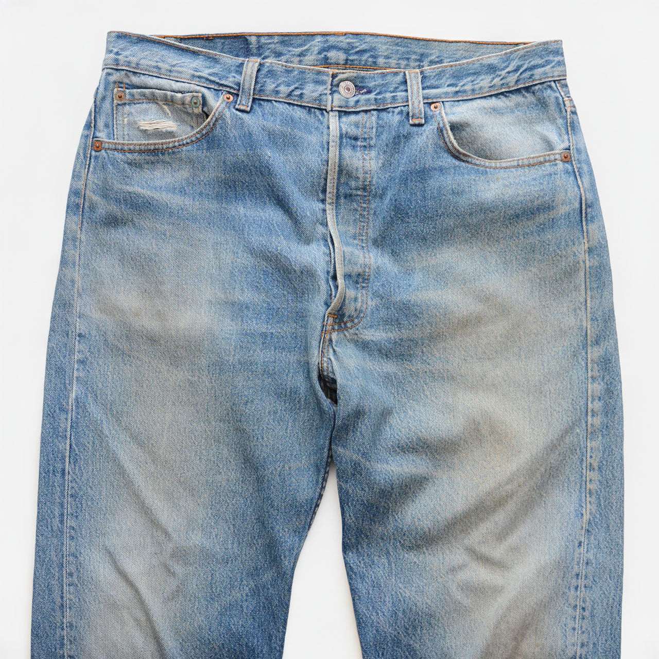 Levi's 501 jeans, 1991 vintage, USA-made indigo denim
