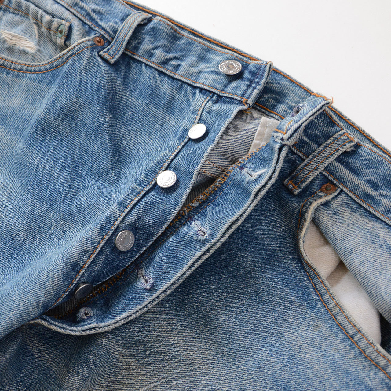 Levi's 501 jeans, 1990s vintage, indigo blue cotton denim