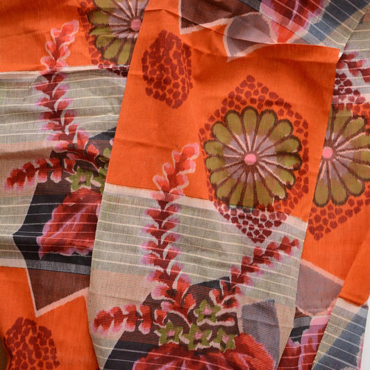 Japanese Fabric By The Yard Cotton Vintage Futon Cover Floral Pattern Deadstock