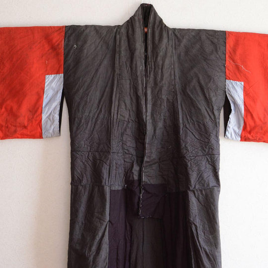 Kimono Robe Long Crazy Pattern Japanese Fabric Vintage Stripe Pattern