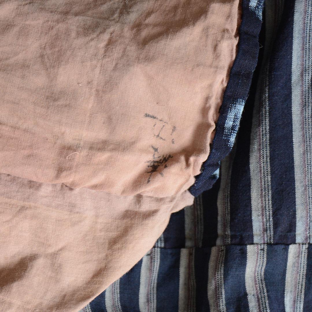 Kimono Robe Long Crazy Pattern Japanese Fabric Cotton Vintage Stripe Pattern Indigo Kasuri etc
