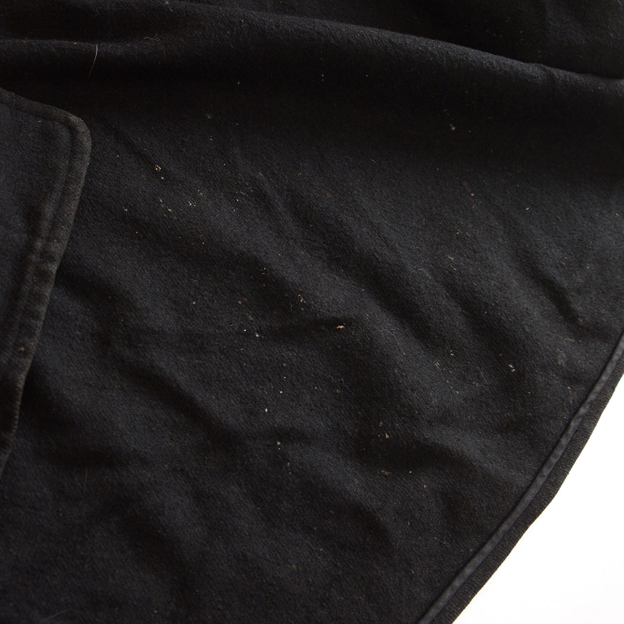 Antique Japanese wool mantle fabric with pale age-related marks