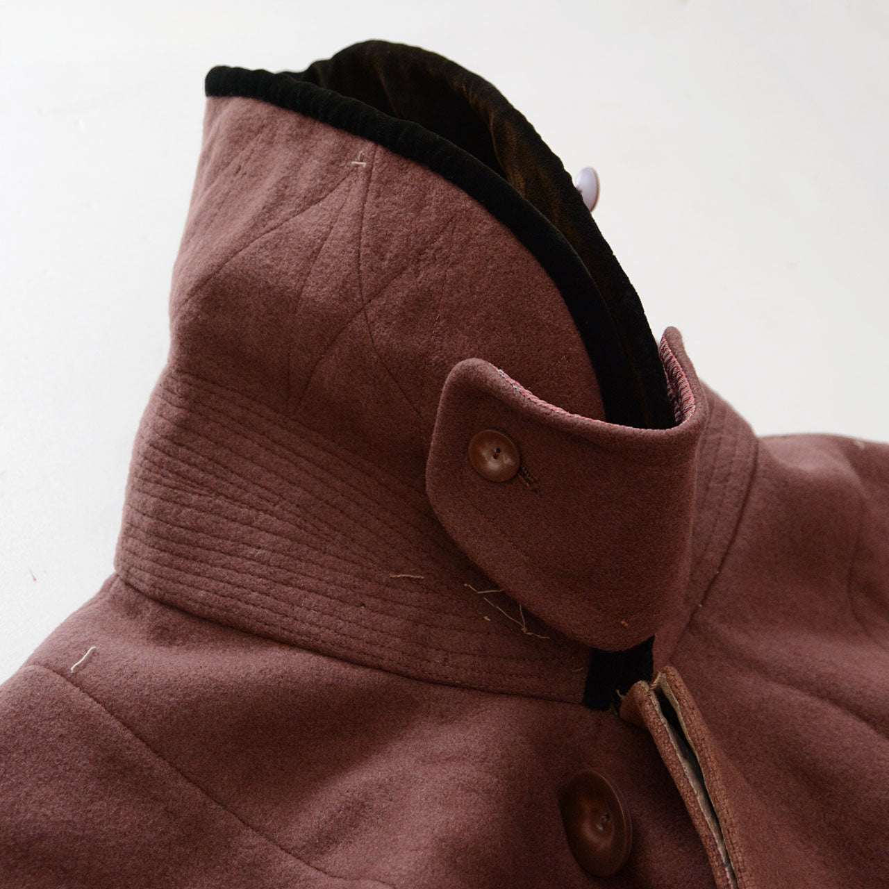 Japanese vintage cape-style wool coat