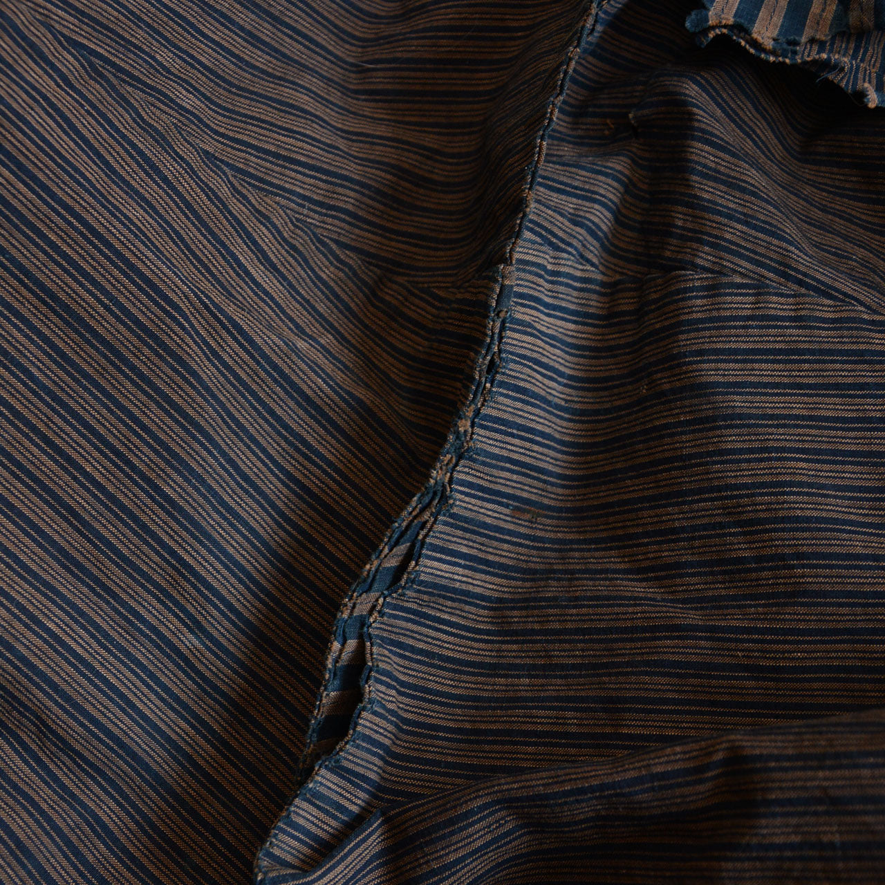 Japanese antique Dochu Kappa cape, handcrafted indigo cotton travel wear from early modern Japan