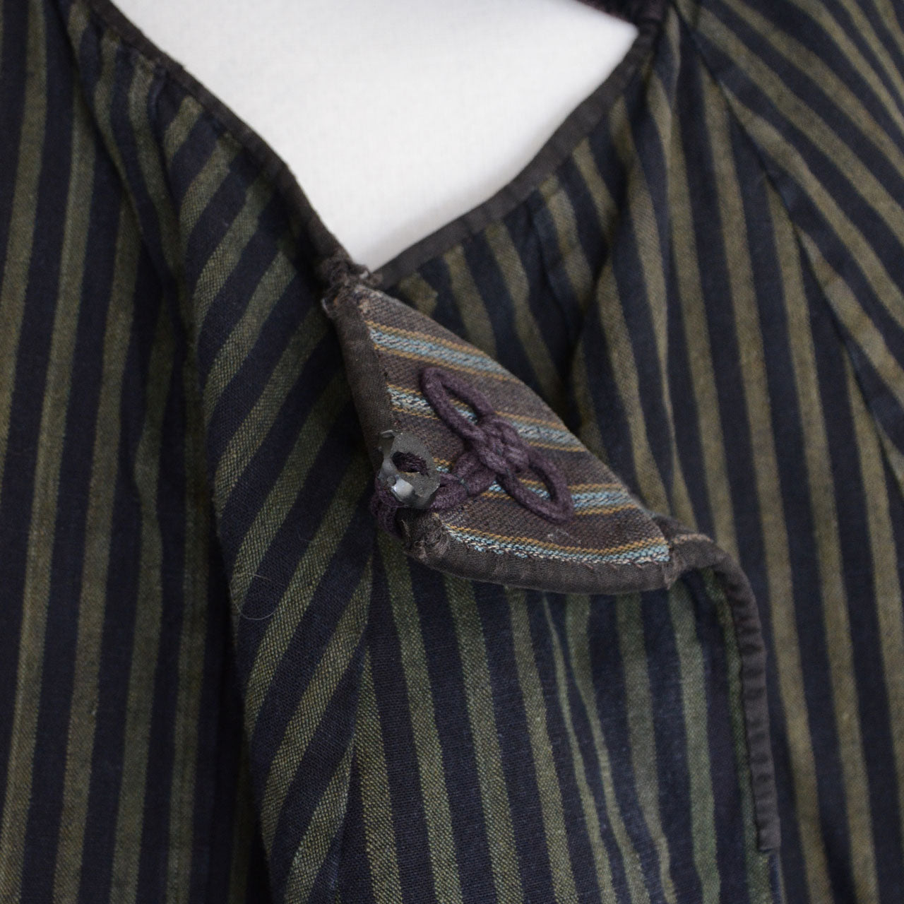 Cotton lining of reversible Japanese dochu-kappa, Meiji-Taisho era