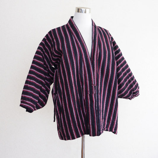 A Japanese vintage noragi made of indigo-dyed cotton.