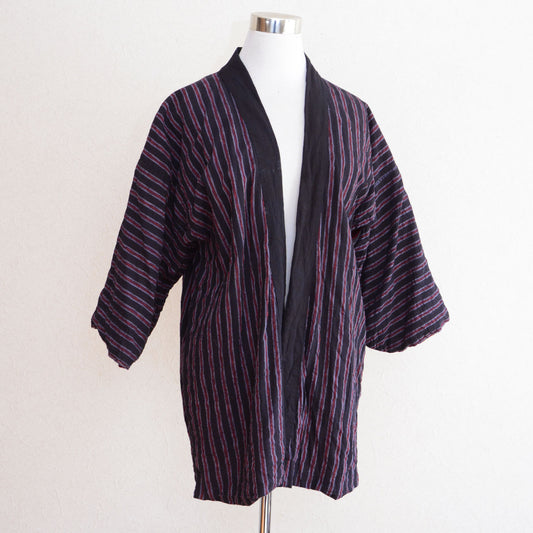 Japanese vintage noragi made of striped cotton