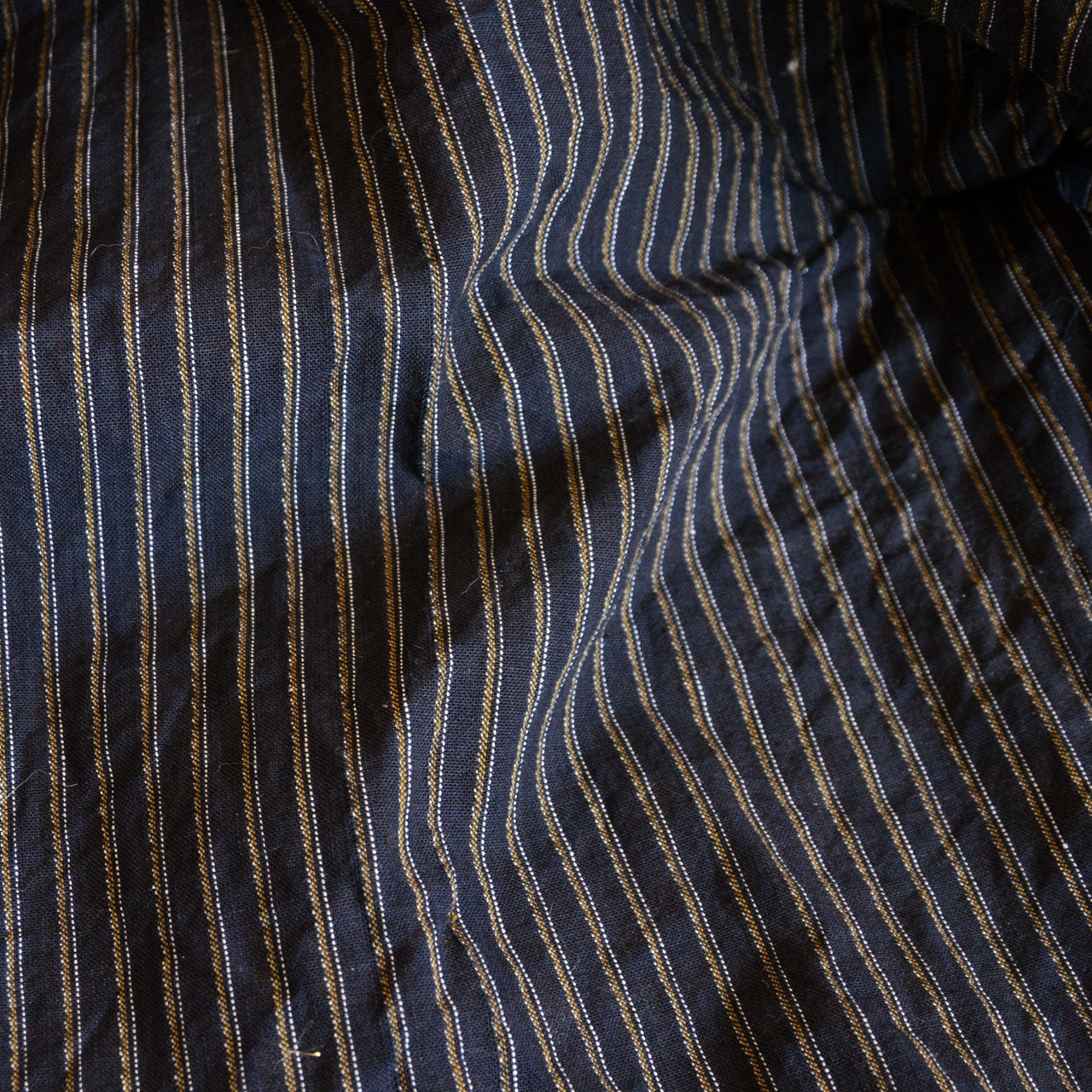 Showa period striped cotton noragi reflecting Japanese rural life and craftsmanship