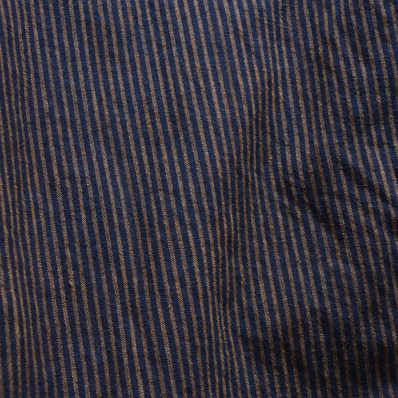 Japanese vintage noragi jacket worn as daily work clothing, indigo stripe cotton material