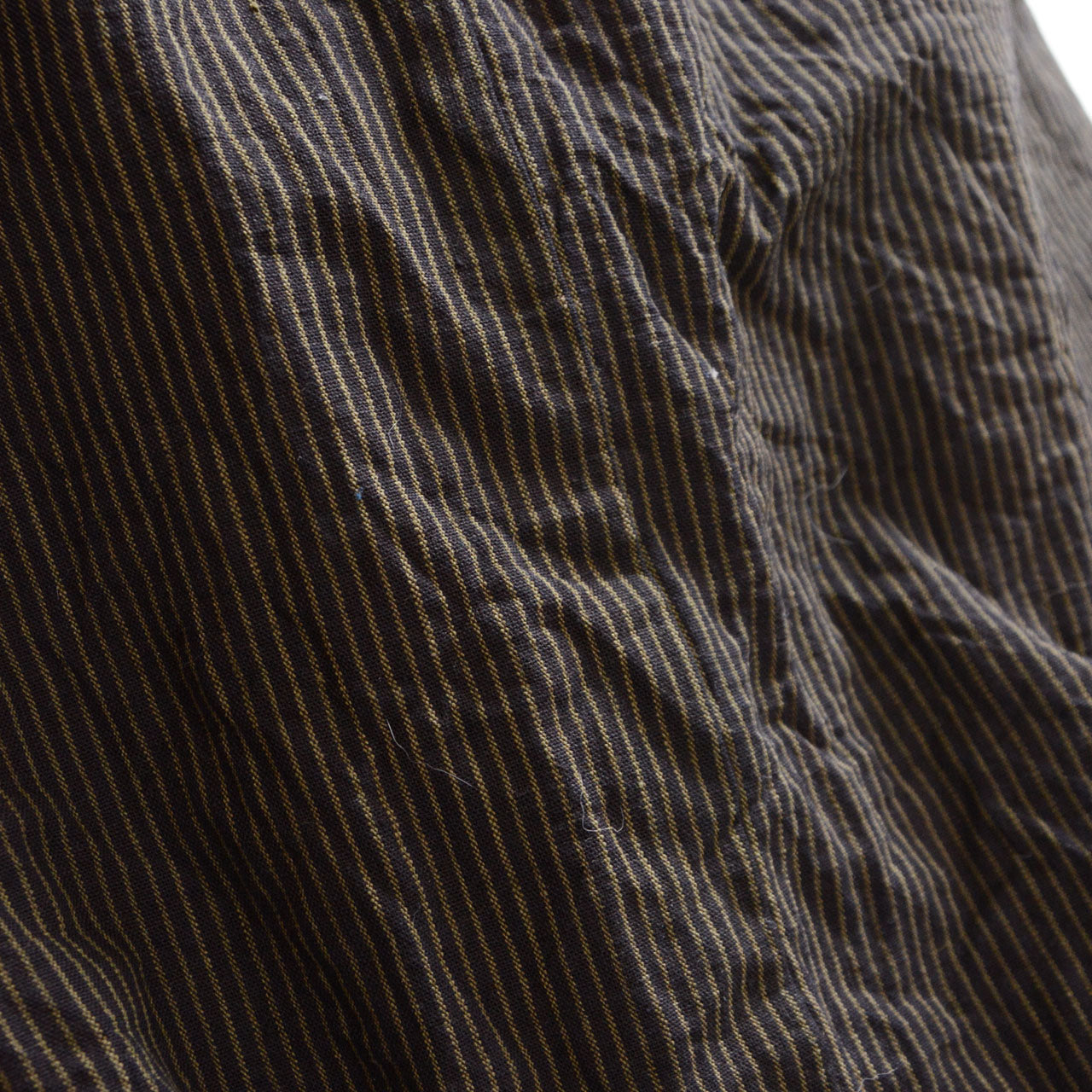 Cotton stripe fabric detail, early Showa era noragi jacket, Tohoku Japan vintage