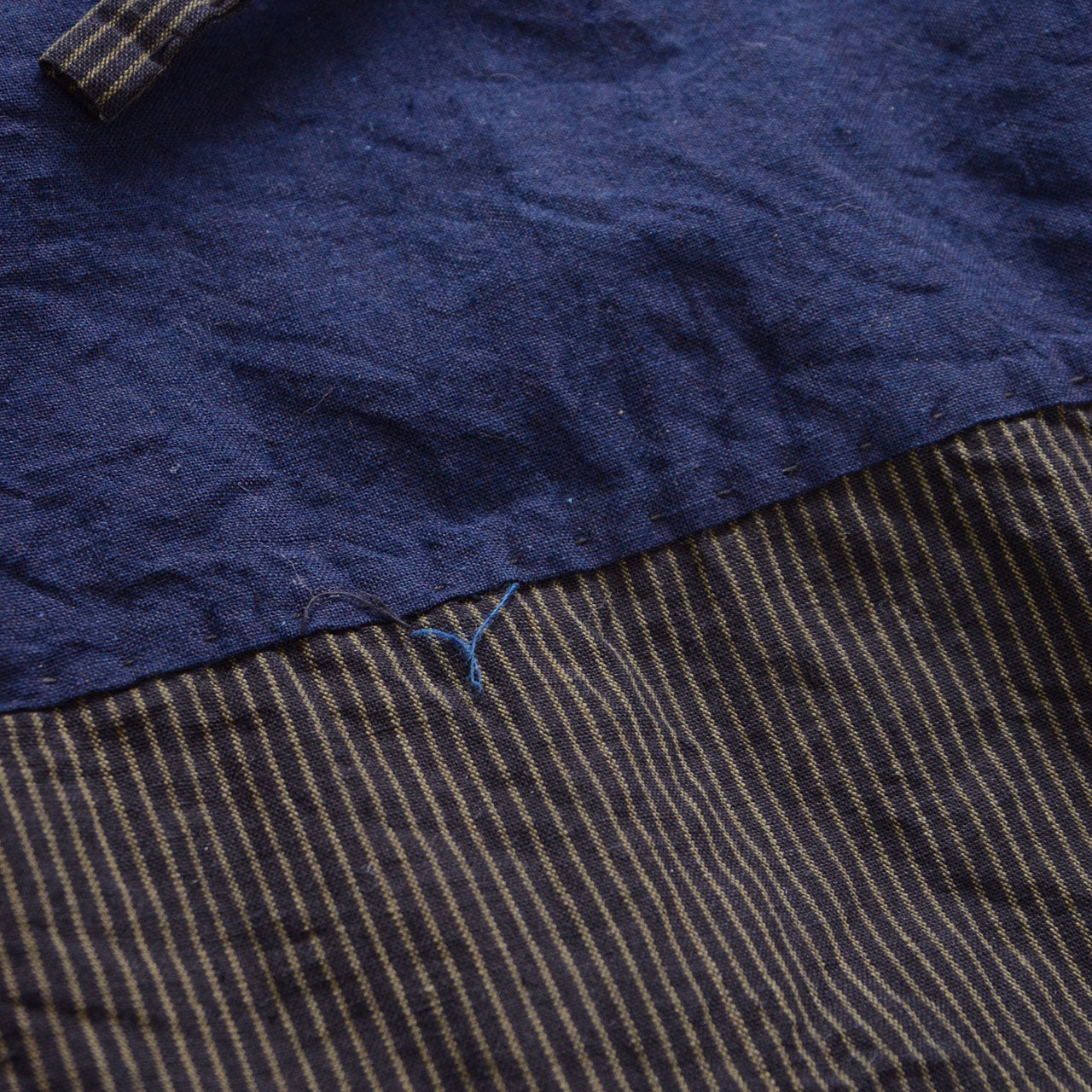 Hand stitch, vintage cotton noragi jacket, early Showa Japan