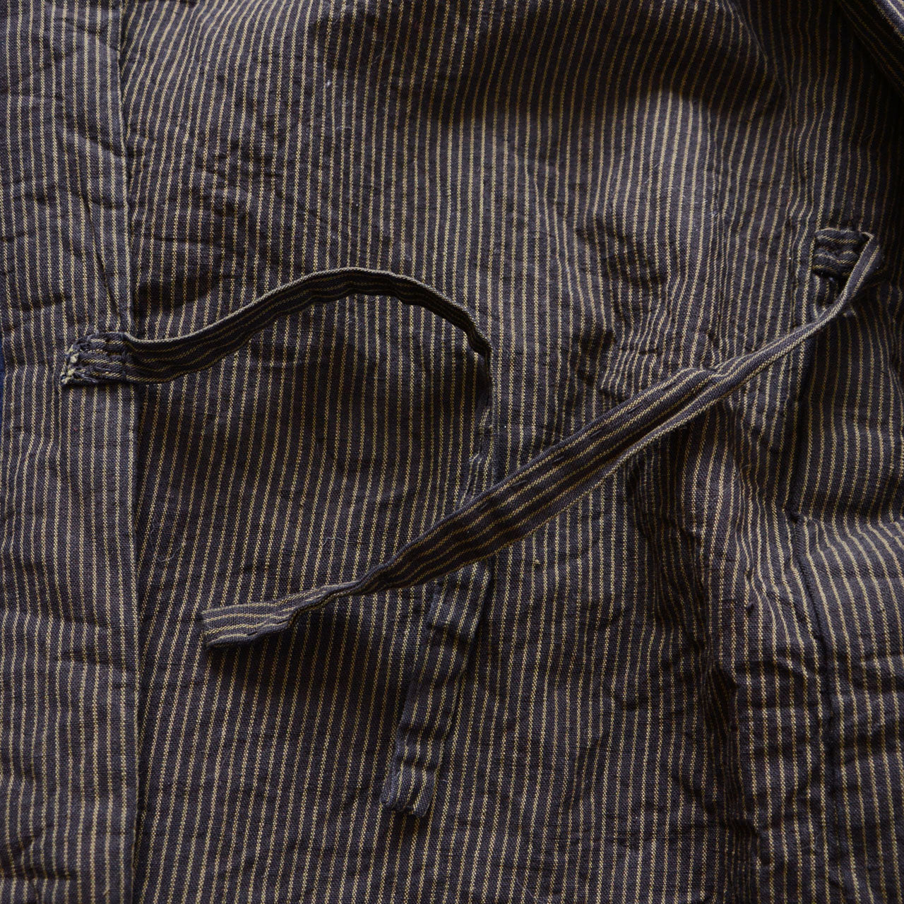 Haori strings, vintage Japanese noragi jacket, early Showa era, intact original