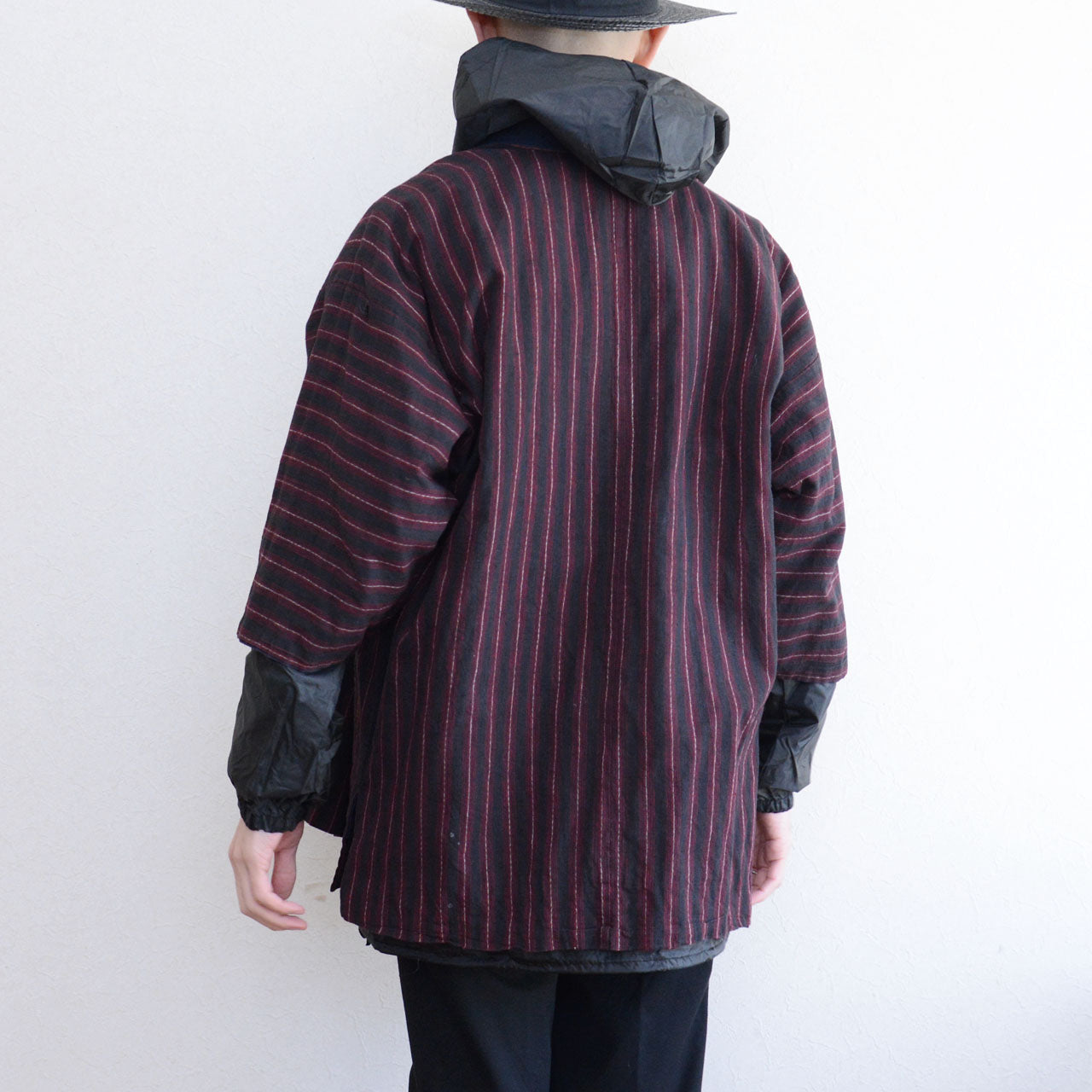 Vintage Japanese Noragi cotton striped textile