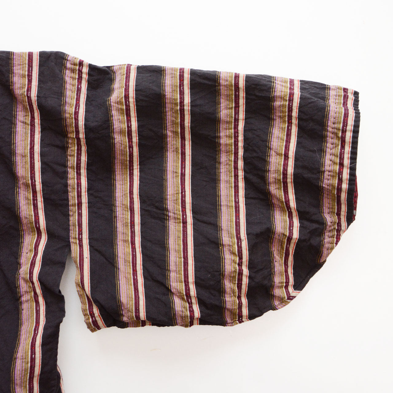 Japanese noragi clothing item featuring linear stripe patterns