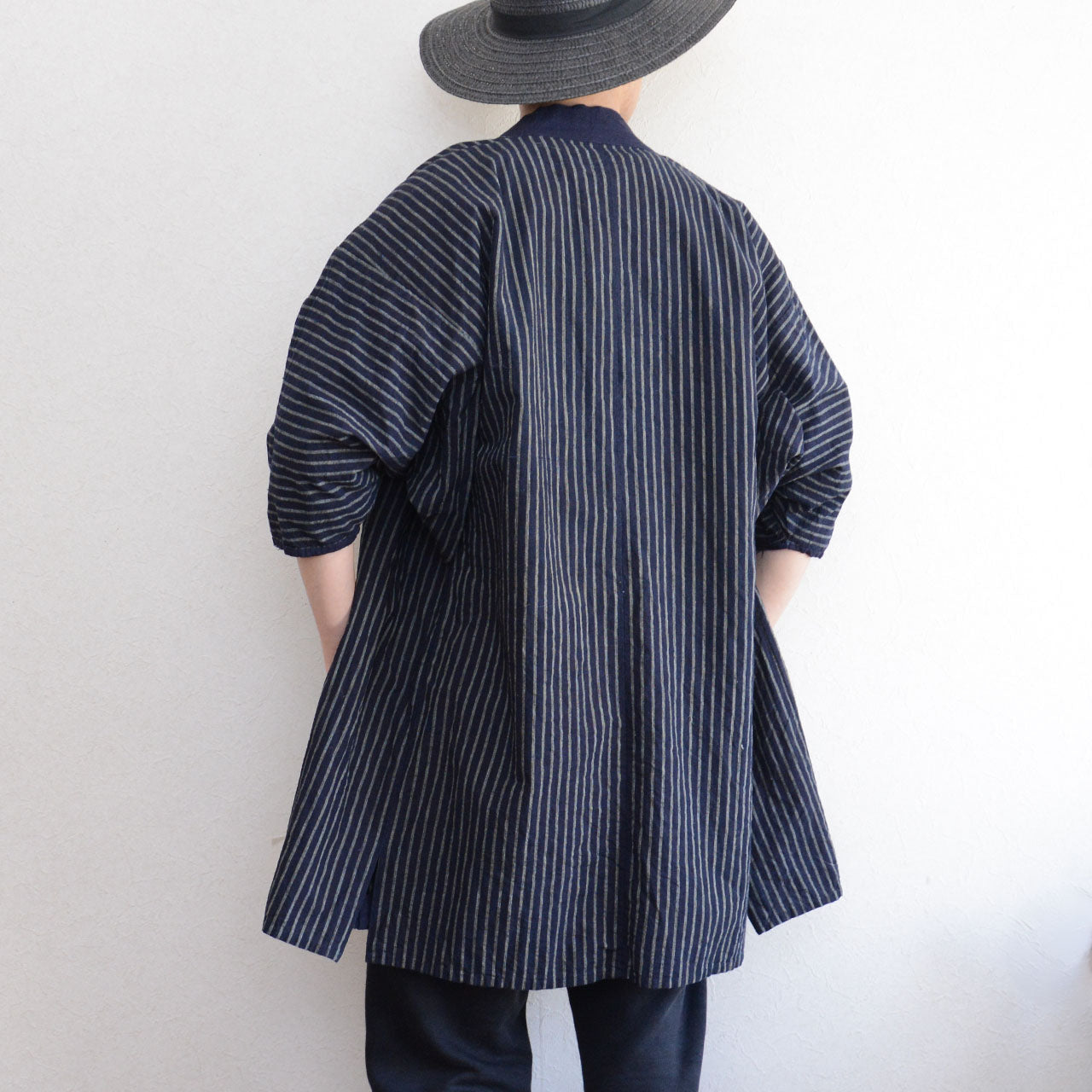 Authentic Japanese noragi, vintage indigo workwear