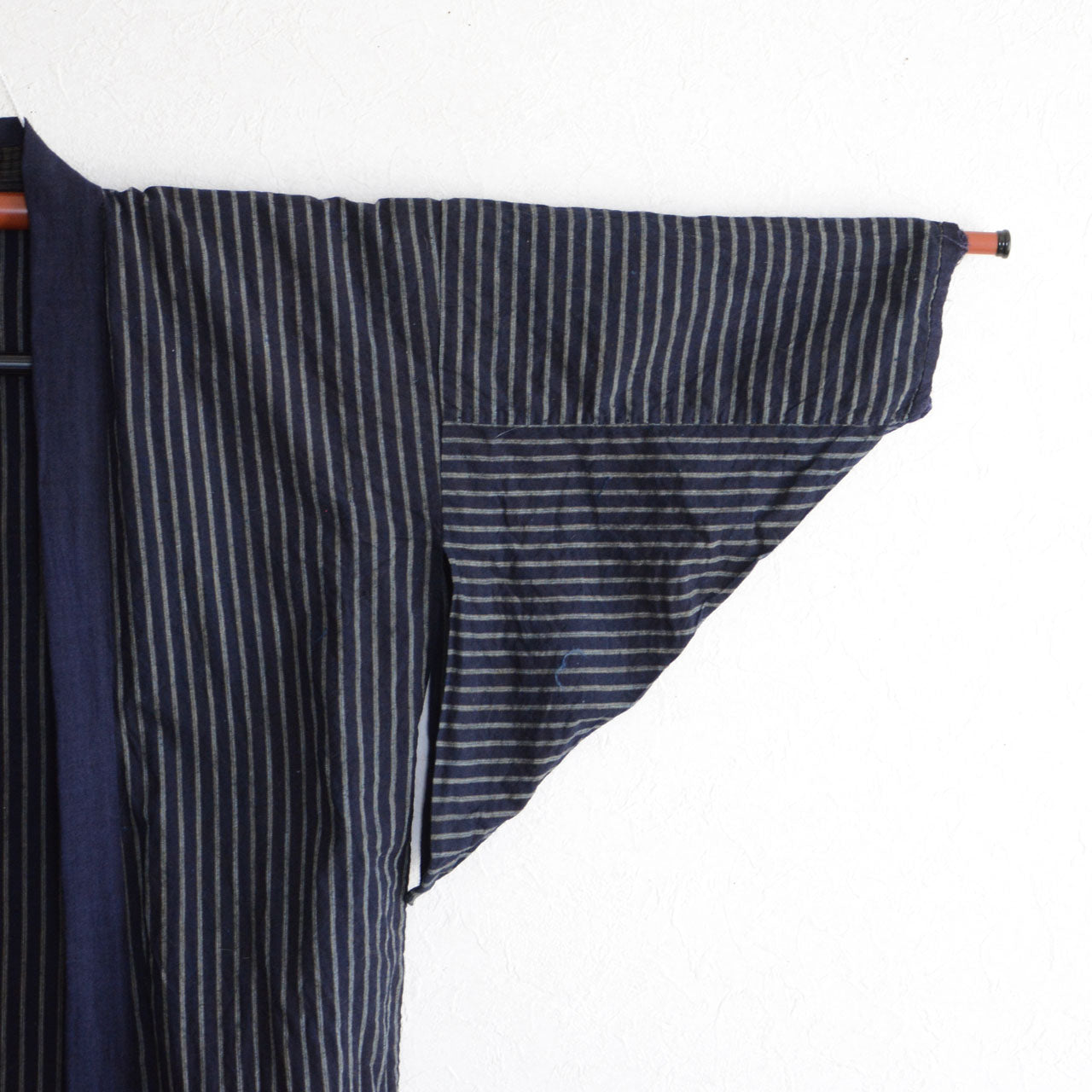 Indigo stripe noragi jacket, Japan vintage textile
