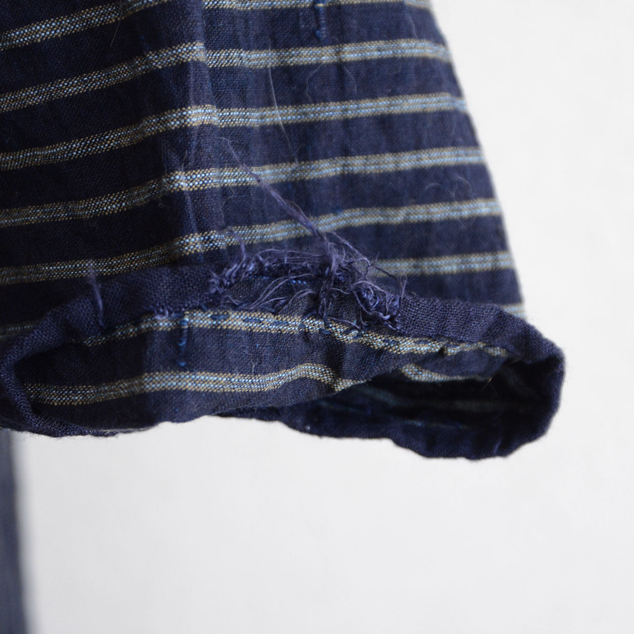 Japanese boro adjacent noragi jacket, indigo cotton