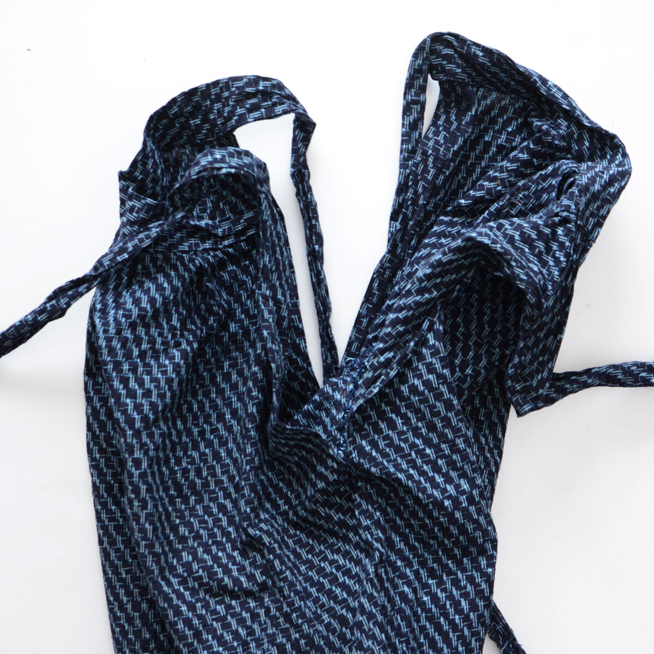 Indigo kasuri cotton monpe pants from Japan Showa period