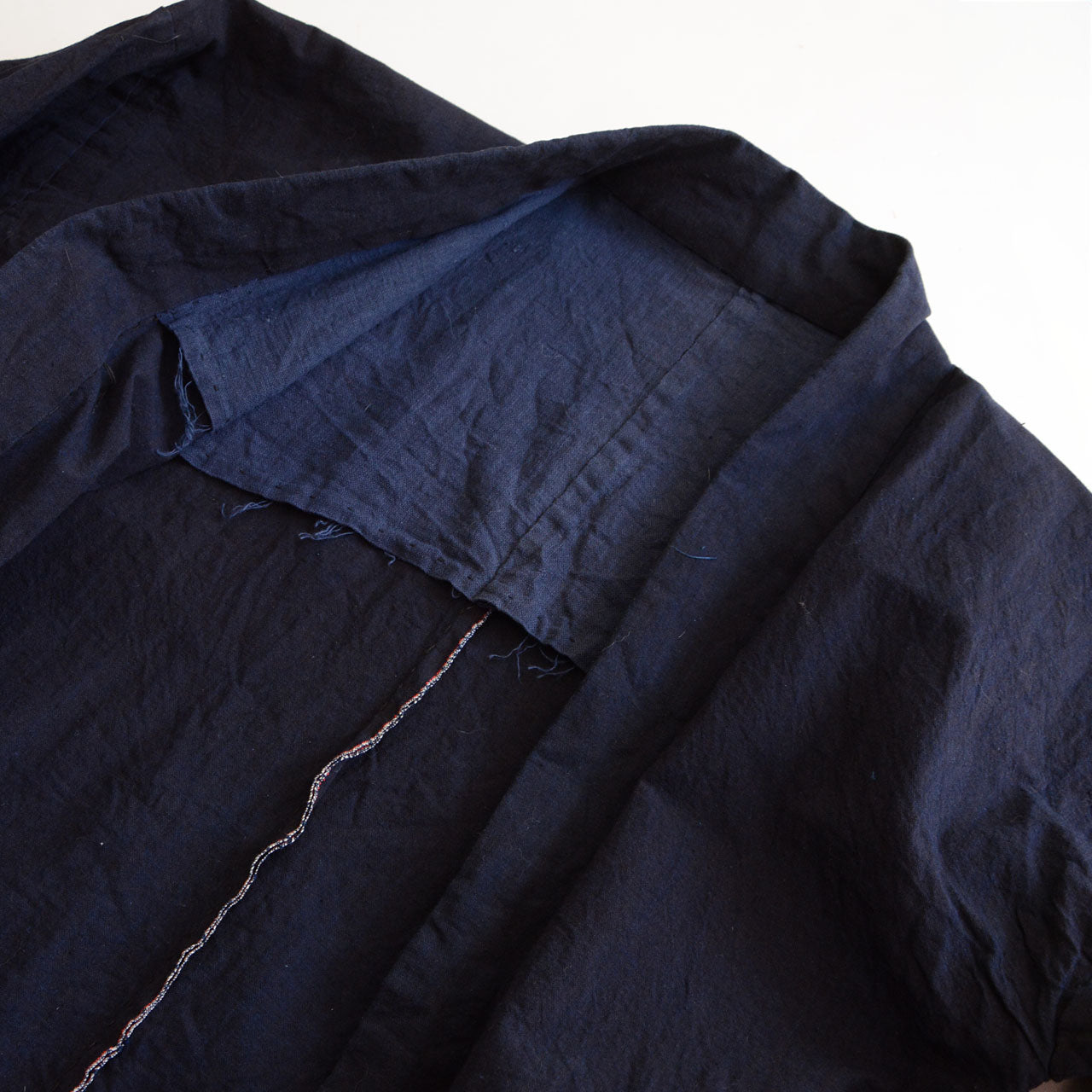 A Japanese vintage noragi made with indigo-dyed cotton material.