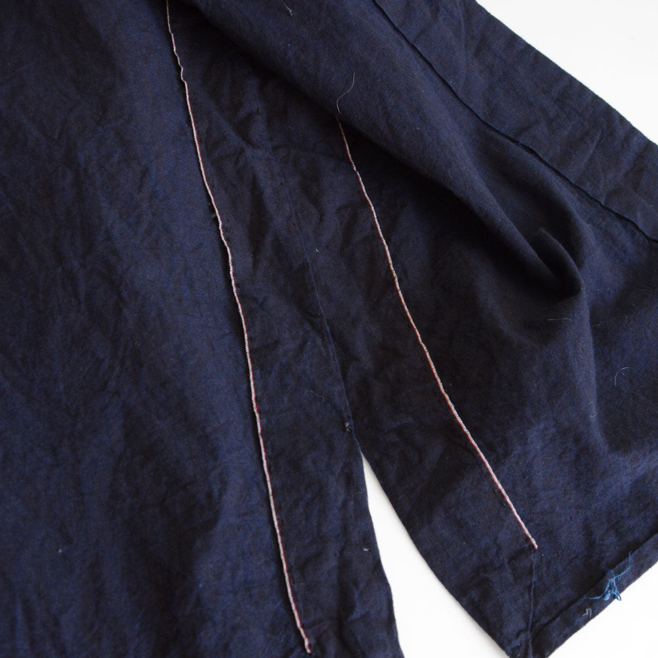 A traditional noragi garment made from plain indigo cotton fabric in Japan.