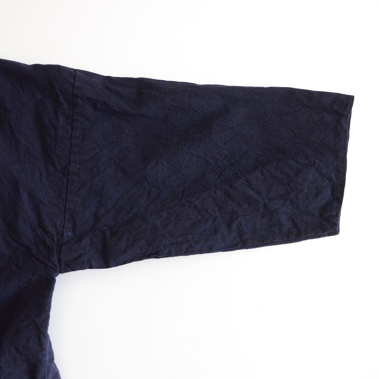 A Japanese noragi made from cotton fabric dyed with indigo.