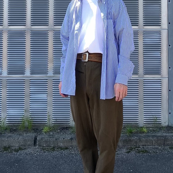 Vintage 1940s Japanese wool jodhpurs with cinch back, styled with modern casual wear.