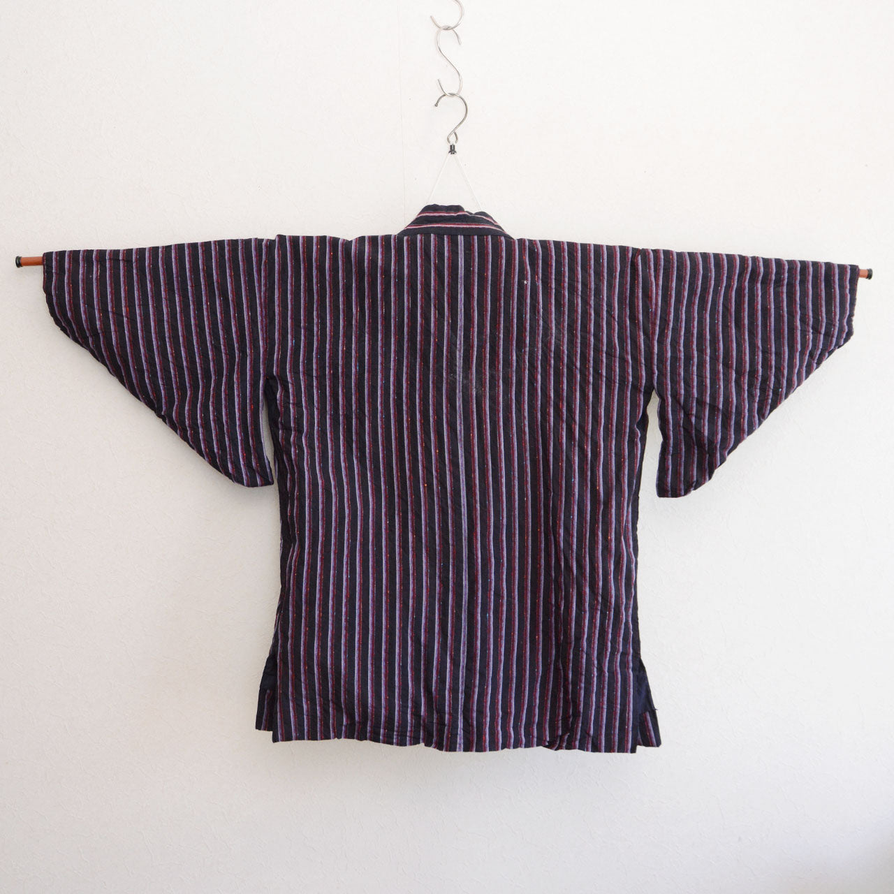 Vintage Japanese Noragi cotton clothing with striped fabric pattern