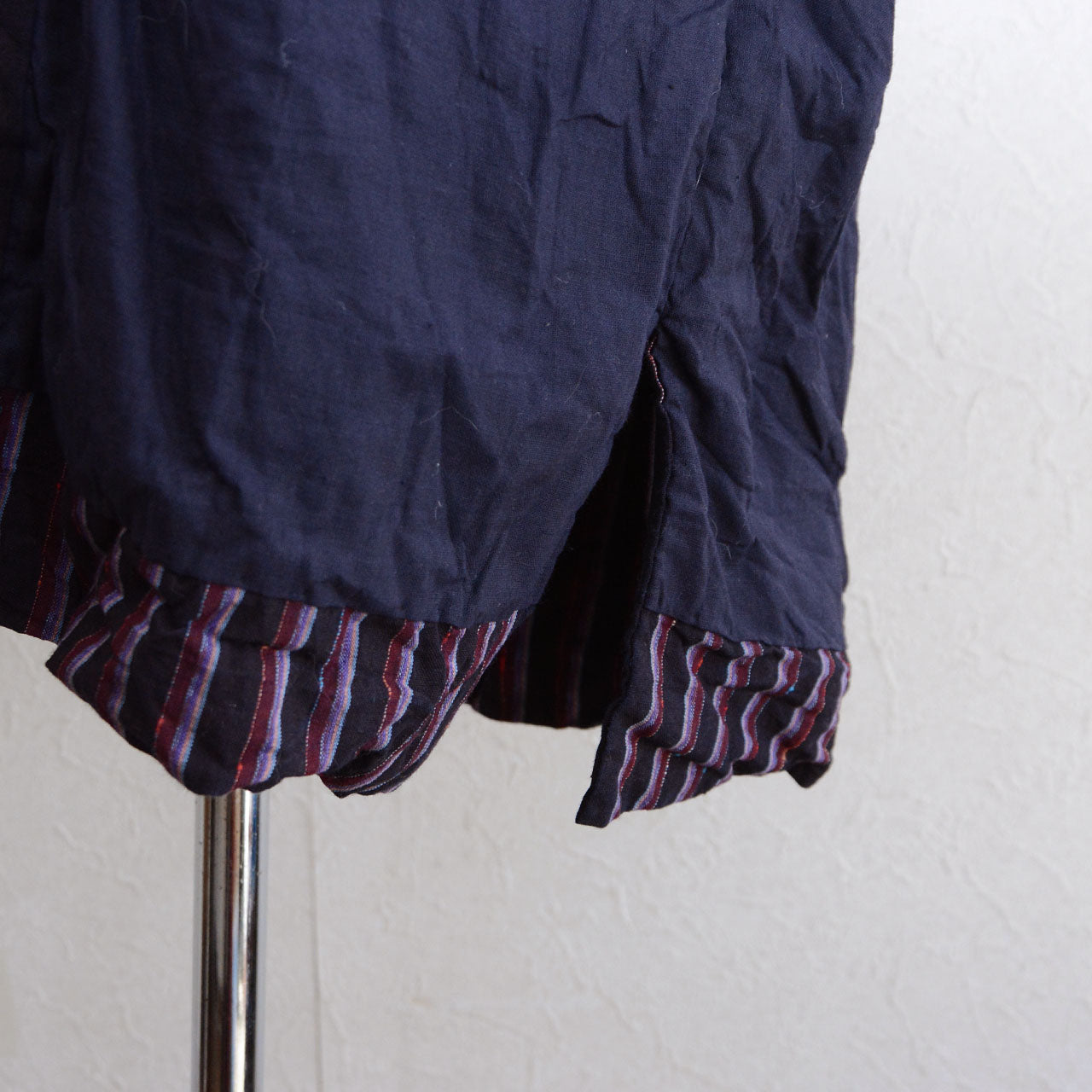 Vintage Japanese Noragi cotton workwear with striped textile surface