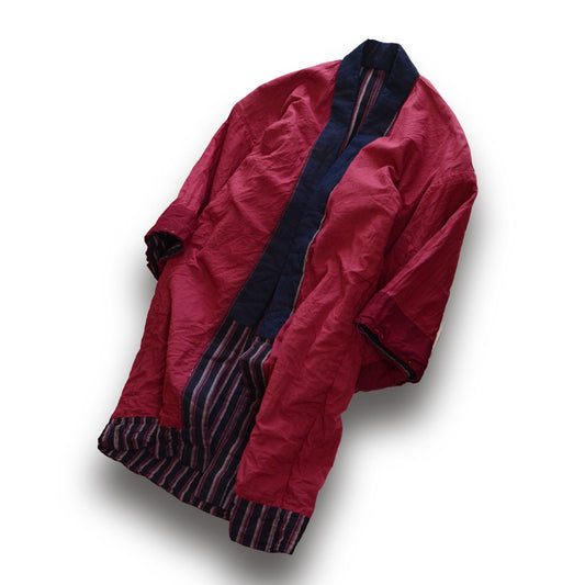 Mid-Showa Noragi jacket with indigo collar