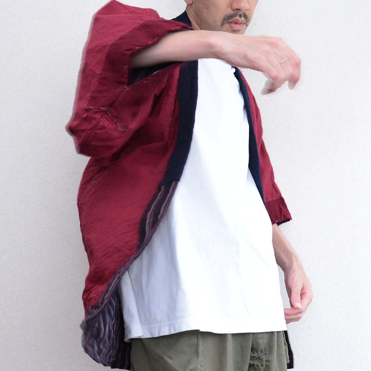 Slow lifestyle and upcycled fashion outerwear
