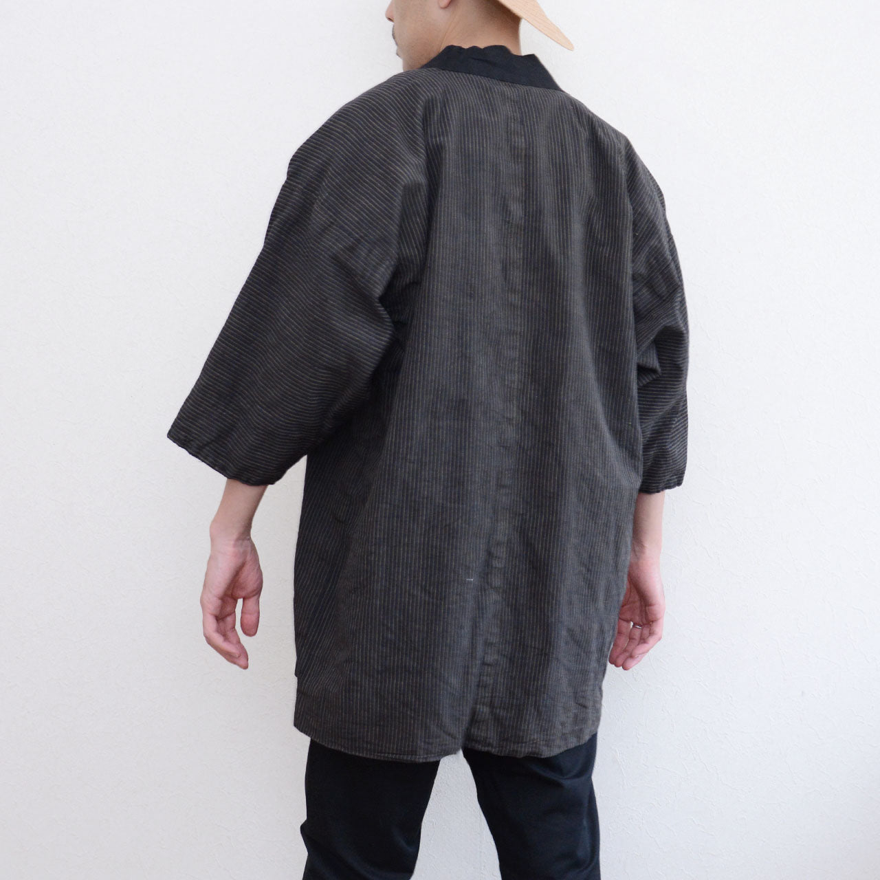 Striped vintage jacket showing classic Japanese design