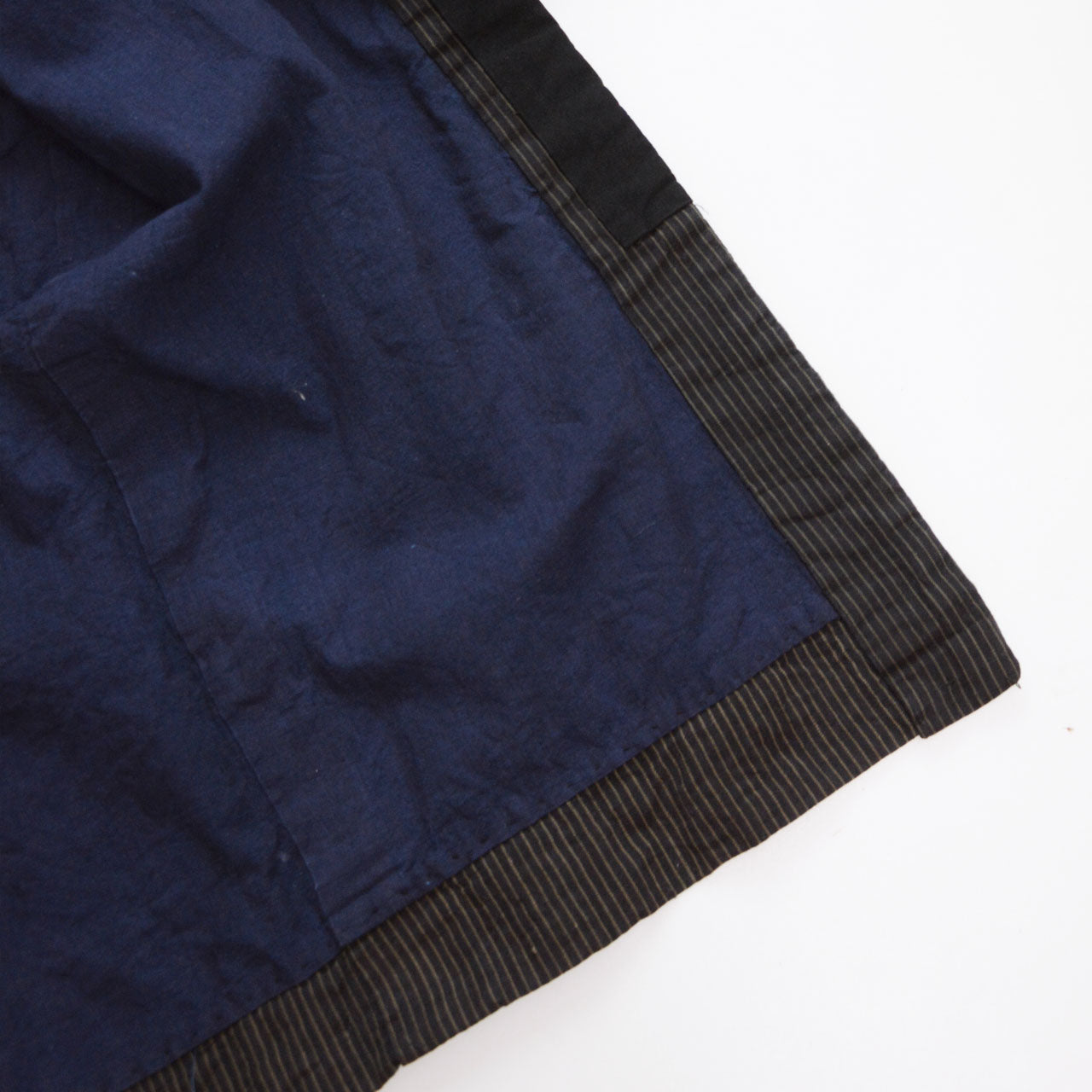 Noragi jacket with plain back panel and striped front