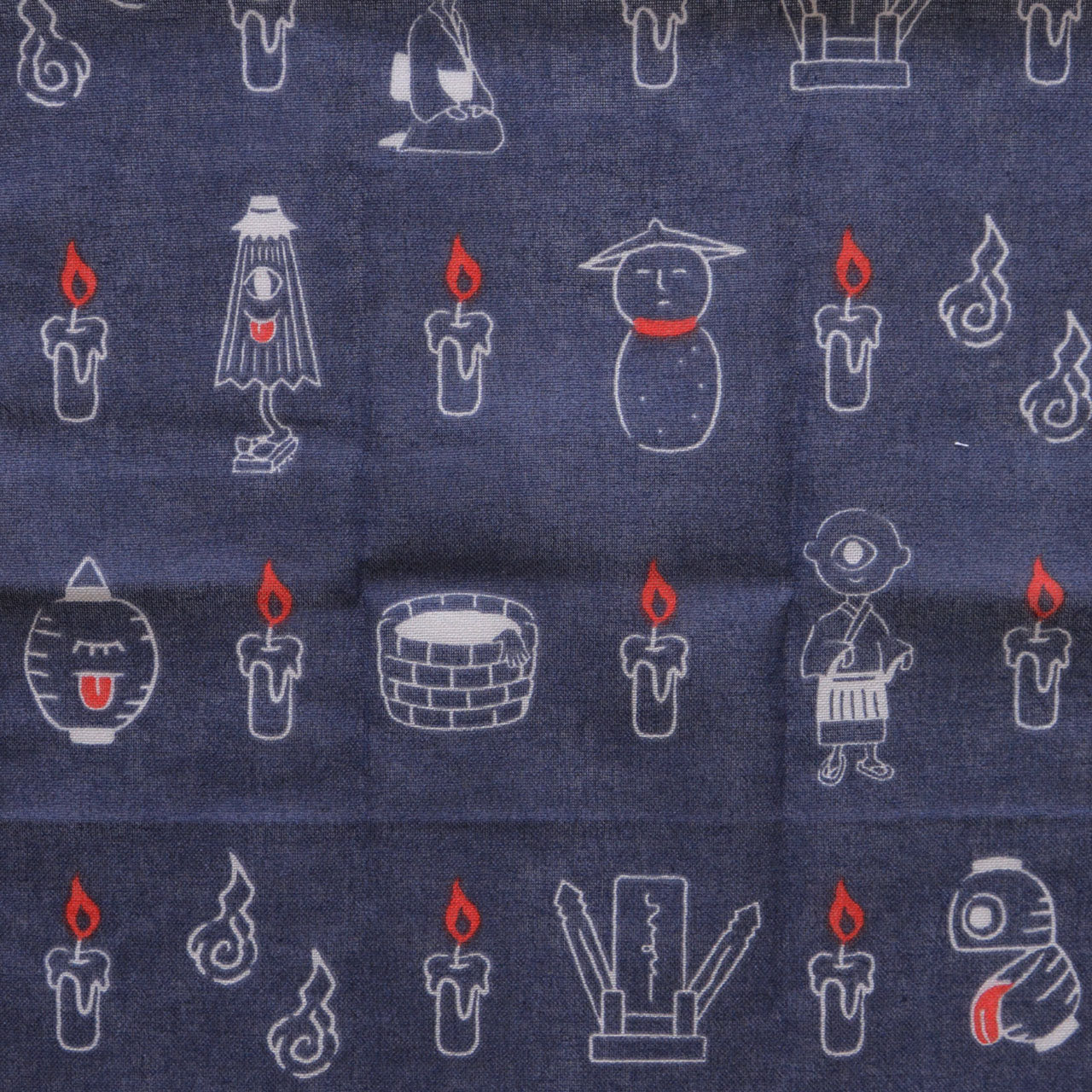 Cotton Tenugui Featuring Japanese Folklore Yokai