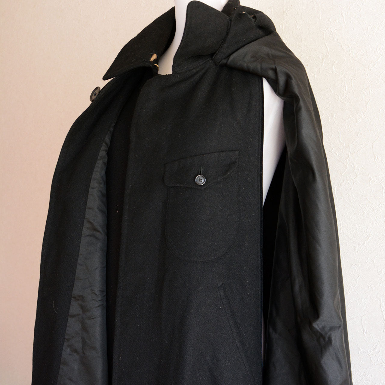 Japanese vintage cape coat reflecting transitional fashion history