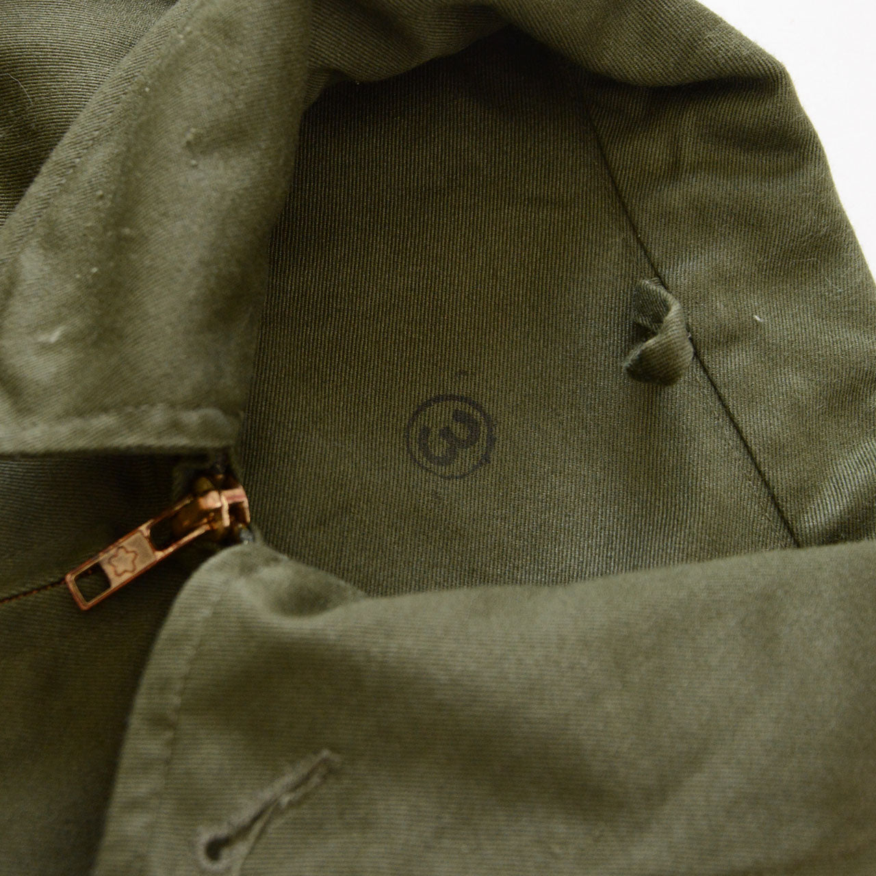 Size stamp 3, interior detail, JGSDF Type 65 work jacket