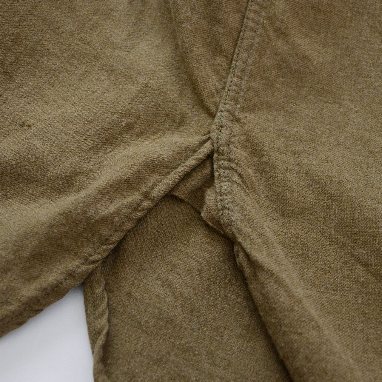 Vintage military wool fabric with natural fading