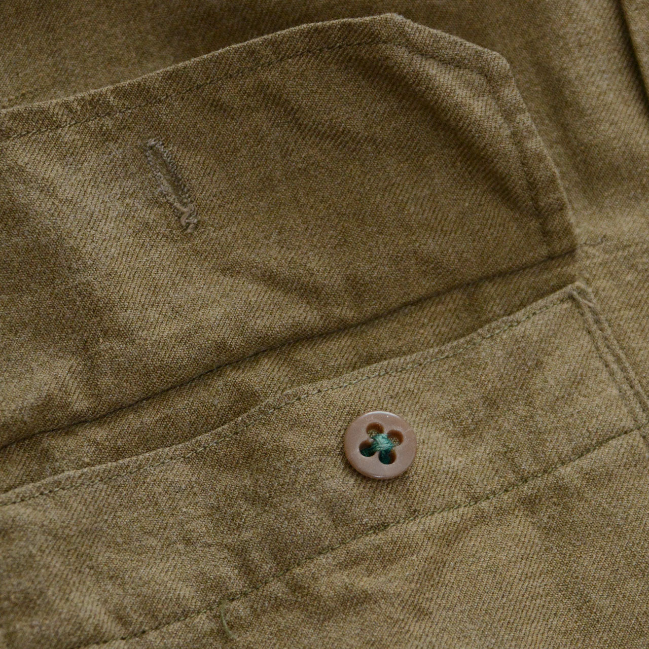 Vintage U.S. Army wool shirt worn as light jacket