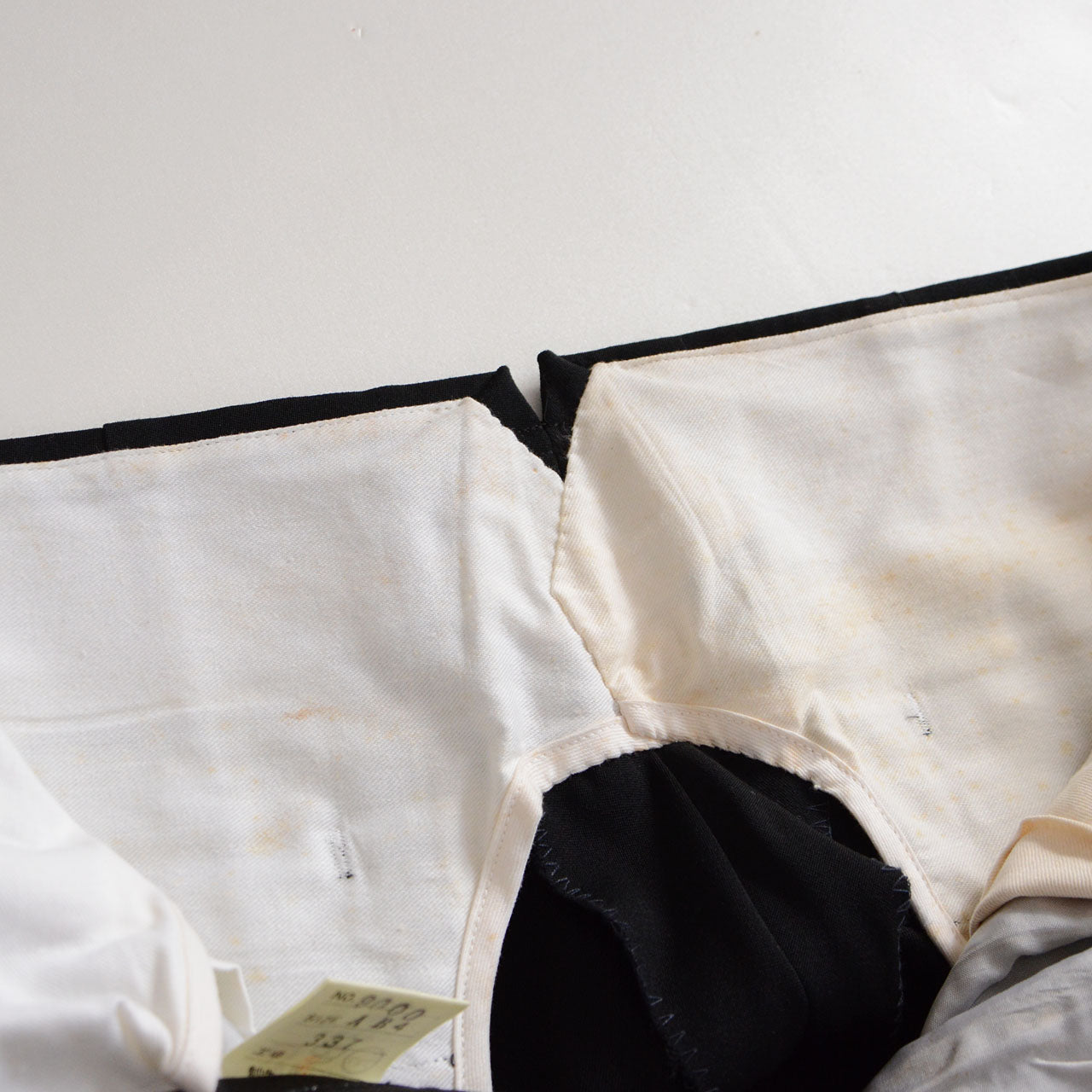 1980s–90s Japanese wool pants, deadstock, black