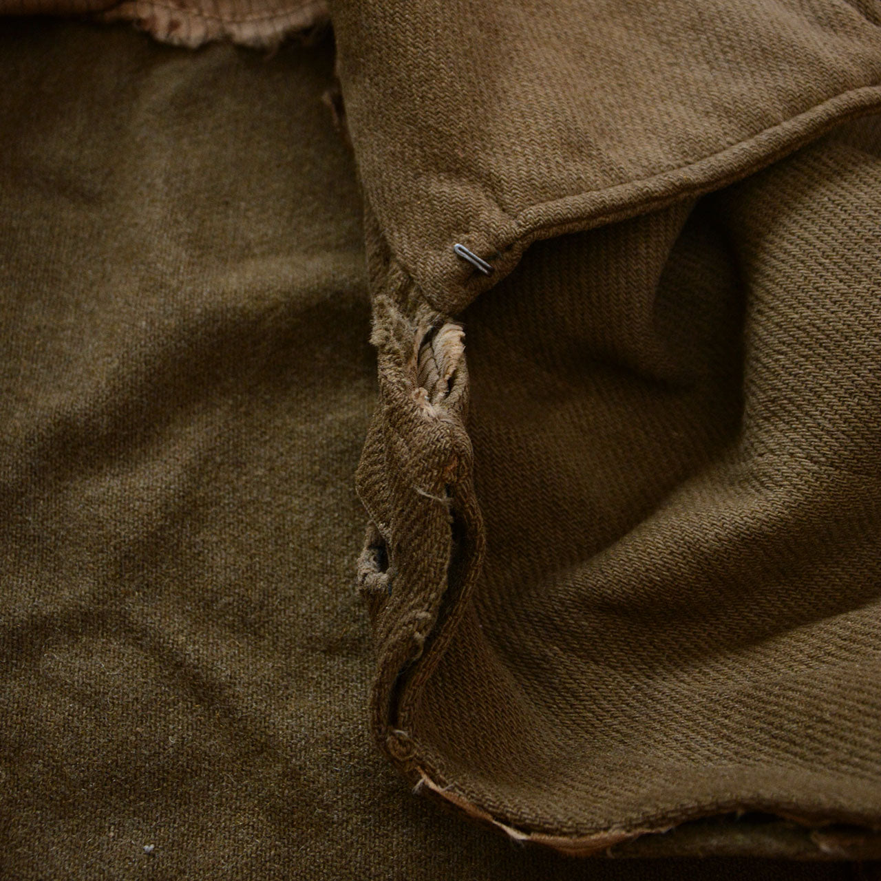 Classic olive drab Japanese wool outer garment