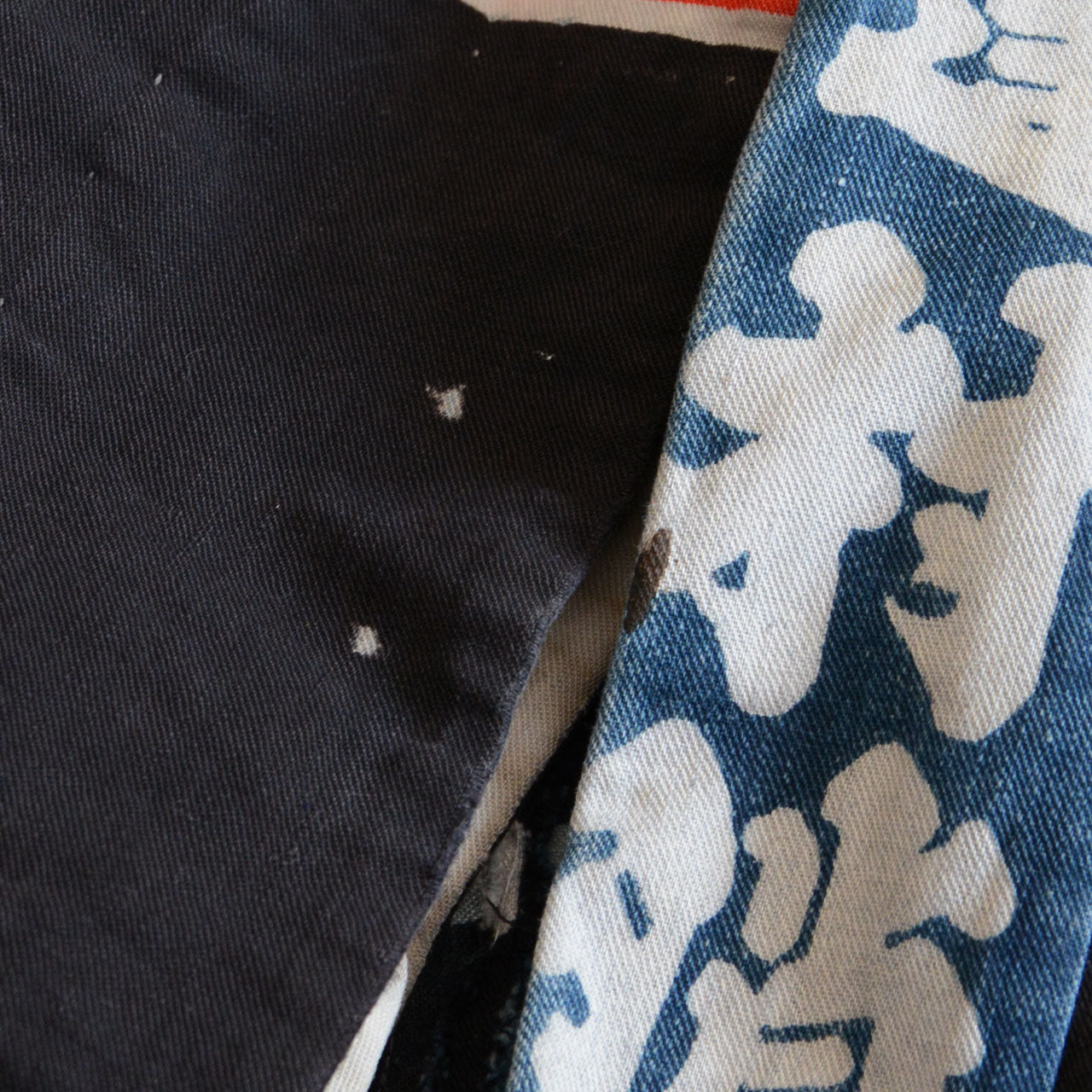 Vintage Japanese firefighter jacket with classic stripes