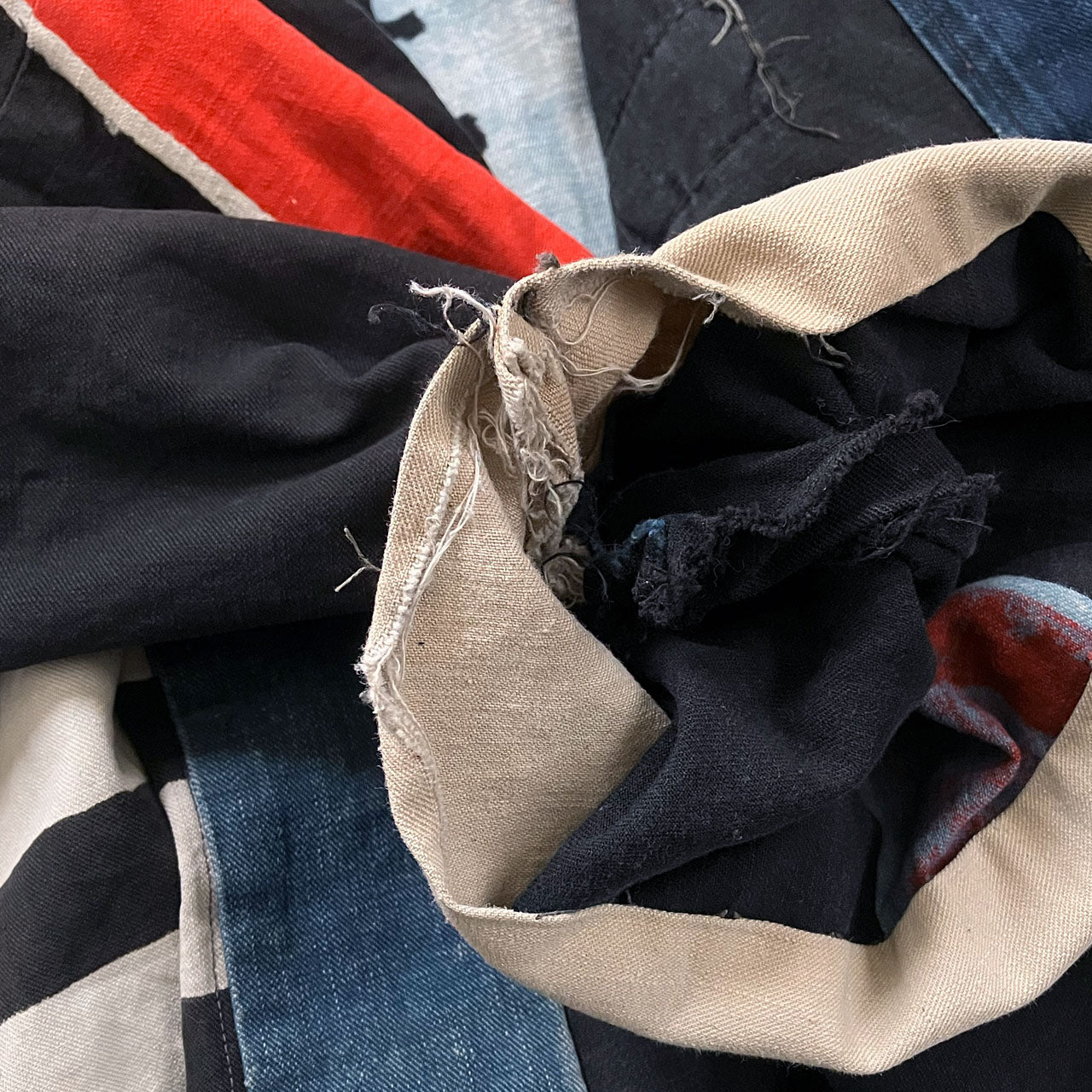 Japanese vintage happi coat with faded colors